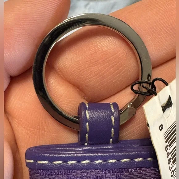 Coach - Mini Signature Picture Frame Key Chain - NWT Purple